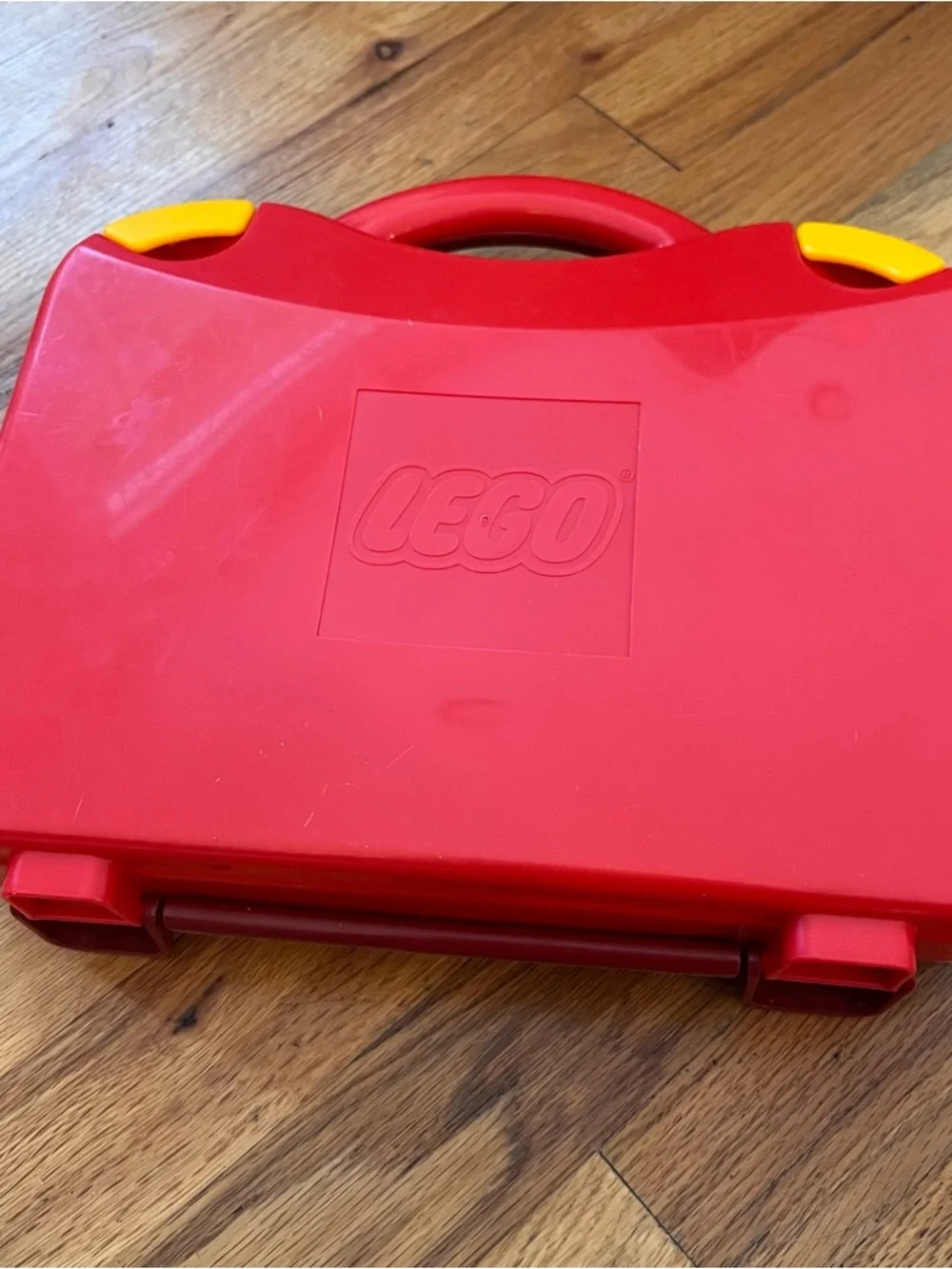 Lego Red Travel Carry Case with Yellow Latches